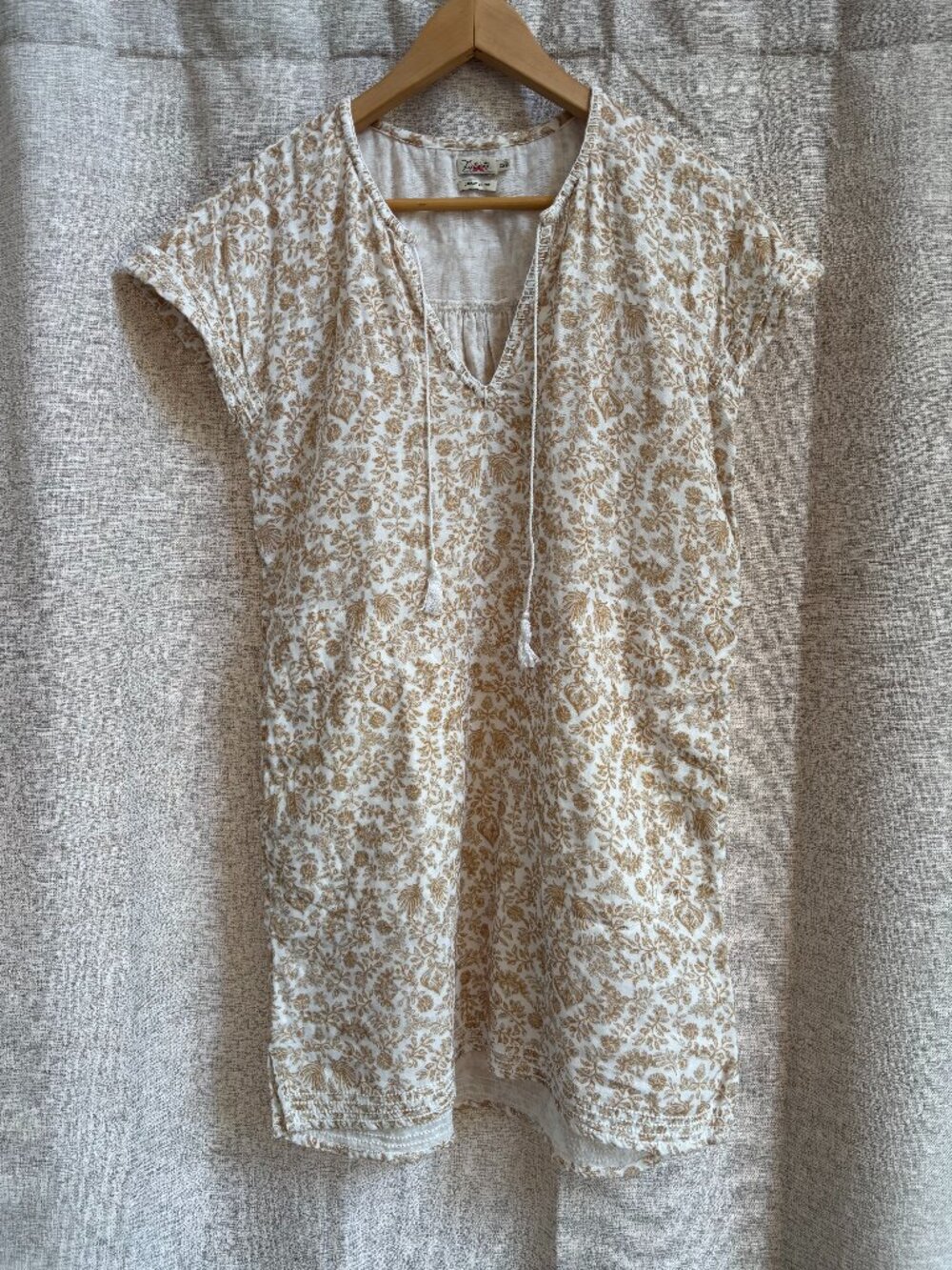 Faherty Organic Cotton Print Dress XS